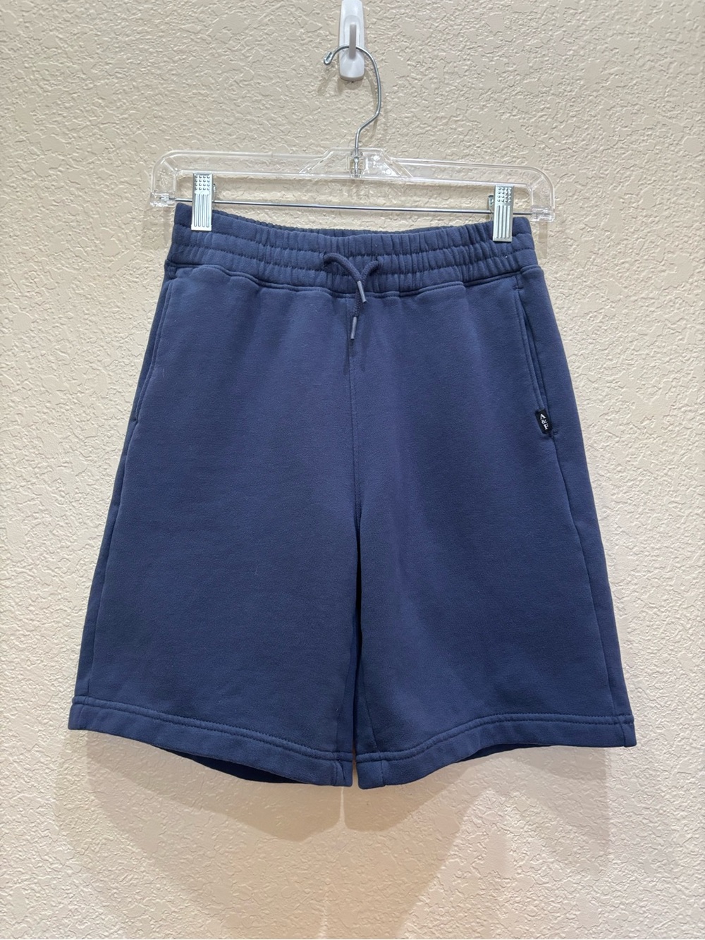 Abercrombie Kids Navy Blue Fleece Lounge Sweat Shorts Gorpcore Cozy Sz 11/12